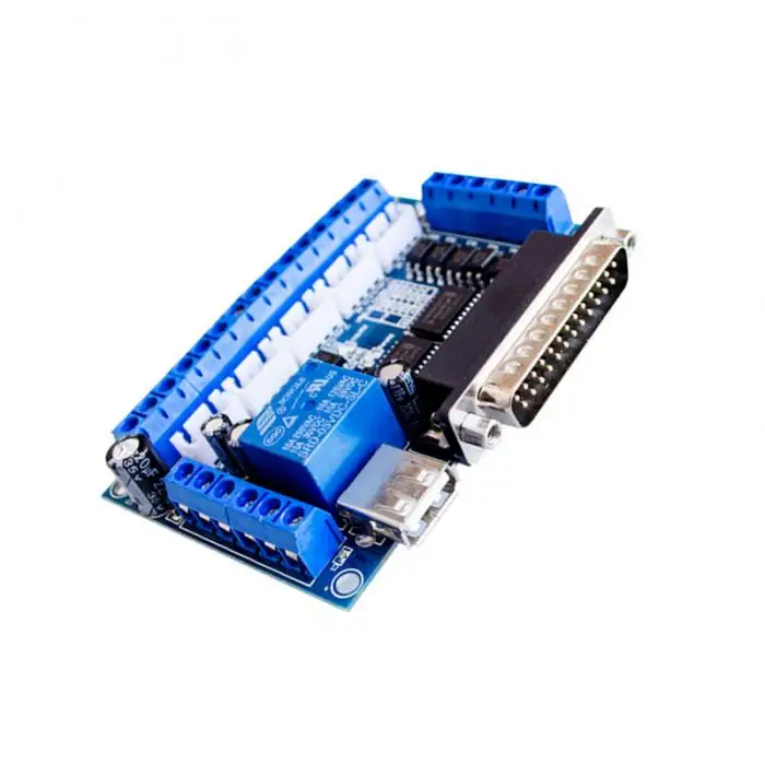 CNC 5 оси шаговый двигатель драйвер интерфейсная плата с usb-кабелем оптрон изоляция для MACH3 гравировальный станок_ WK
