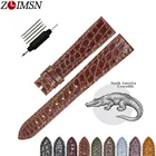 Ремешок ZLIMSN из крокодиловой кожи, универсальный, 16 мм, 18 мм, 19 мм, 20 мм, 22 мм