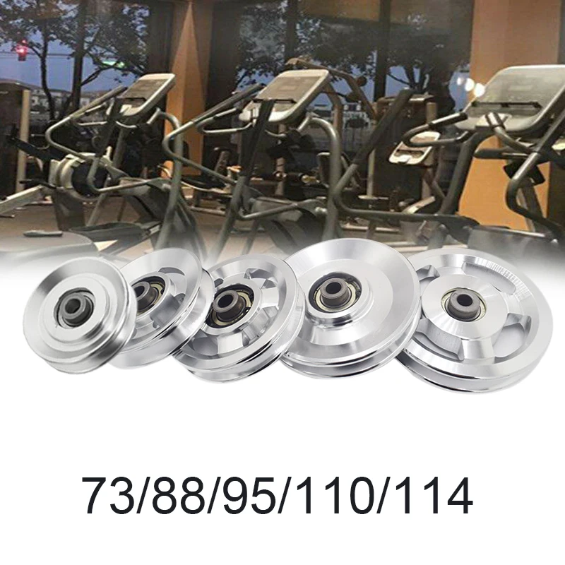 73/88/95/110/114mm Aluminum Bearing Pulley Wheel Cable Gym Fitness Equipment Parts Wearproof Tool | Спорт и развлечения