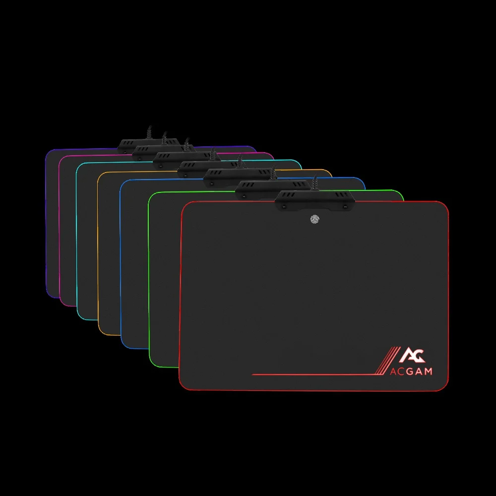 Игровой коврик для мыши acam-p09 с RGB подсветкой жесткий USB 2 0 черный | Компьютеры и