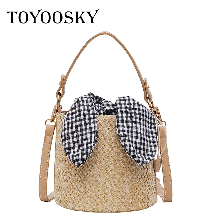 TOYOOSKY Summer Straw Bags for Women Beach Handbag Personality Crossbody Bag Lady Vintage Handmade Knit Fashion Shoulder | Багаж и сумки
