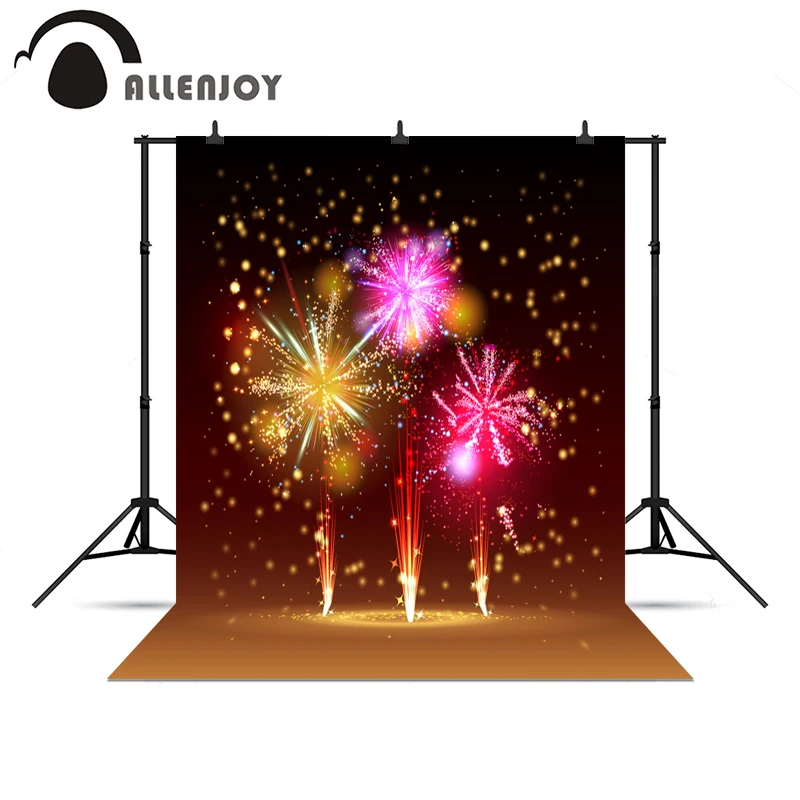 

Allenjoy 5*7ft New Year Firework Photography Backdrop Cloth Studio Photo Background Christmas Photography Backgrounds fotografia