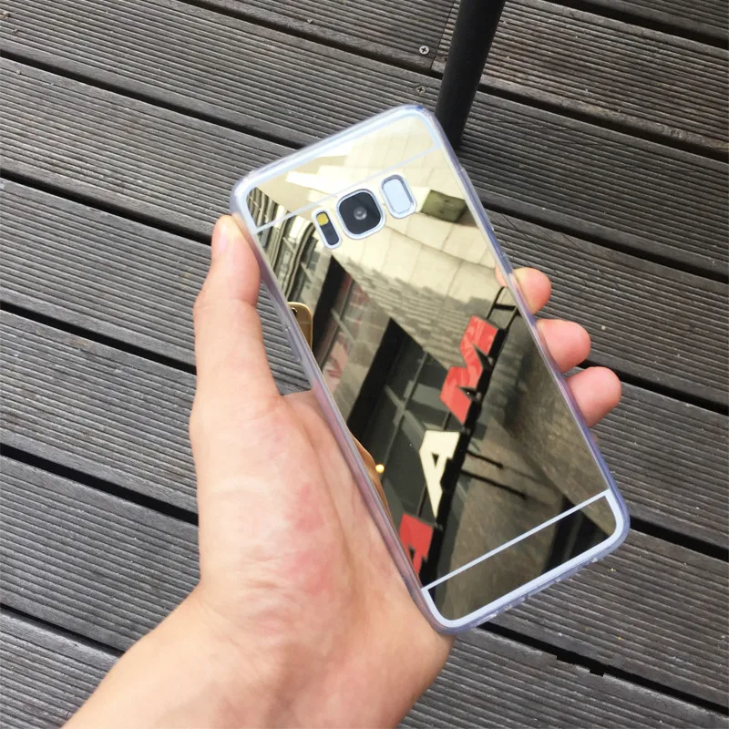 Покрытие мягкий чехол из ТПУ с зеркалом для samsung M10 M20 A6 A8 плюс J4 J6 Prime A7 A9 S8 S9 S10 плюс S10 Lite силиконовый чехол на заднюю панель