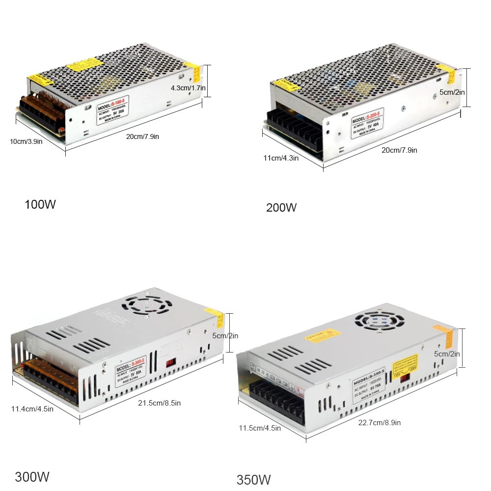 AC110 220 to DC5V светодиодный трансформатор освещения для дайвинга/источник питания