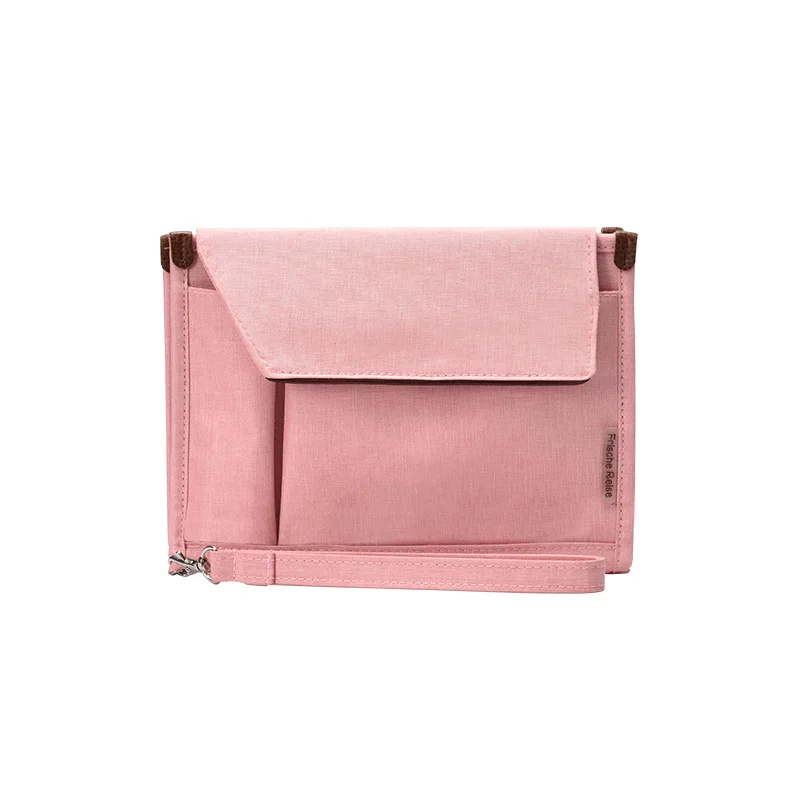 Pink Креативный бизнес-держатель для карт, складная сумка для паспорта, Женский Портативный кошелек для карт, многофункциональный кошелек для кредитных карт - Цвет: Pink