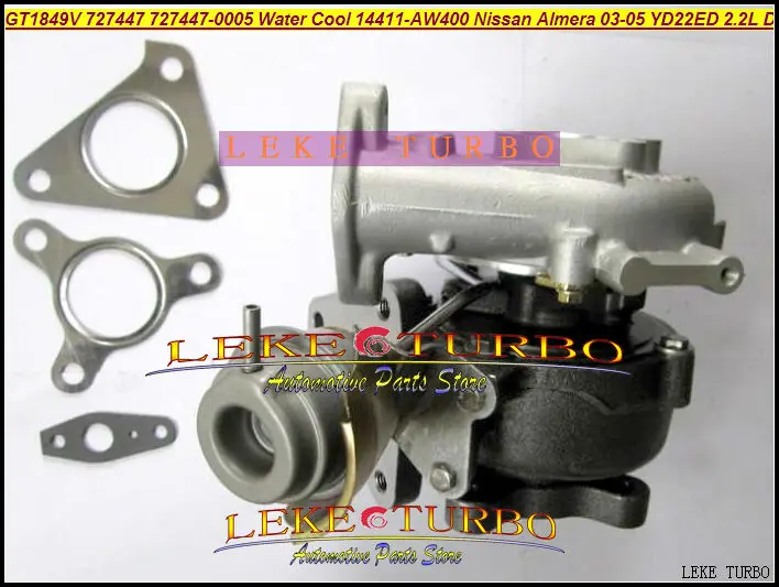 GT1849 727447 727447-0005 14411-AW400 14411AW400 турбокомпрессор с водяным охлаждением для NISSAN ALMERA