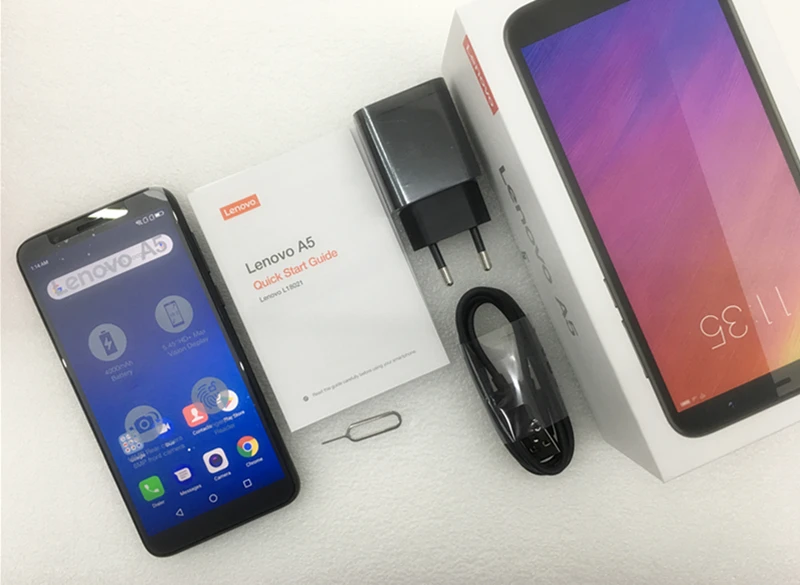 Глобальная версия lenovo A5 L18021 3 Гб 16 Гб Смартфон 4000 мАч 4G FDD-LTE Android 8,1 камера 13,0 МП четырехъядерный MT6739 Face-ID