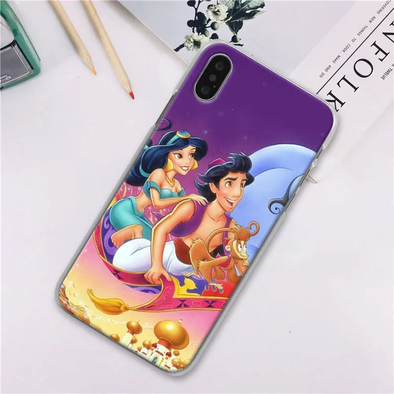 Капа Аладдин Принцесса Жасмин чехол для телефона s для Apple iPhone 7 8 Plus 6 6s Plus X XS XR XS MAX 5 5S чехол для телефона Coque