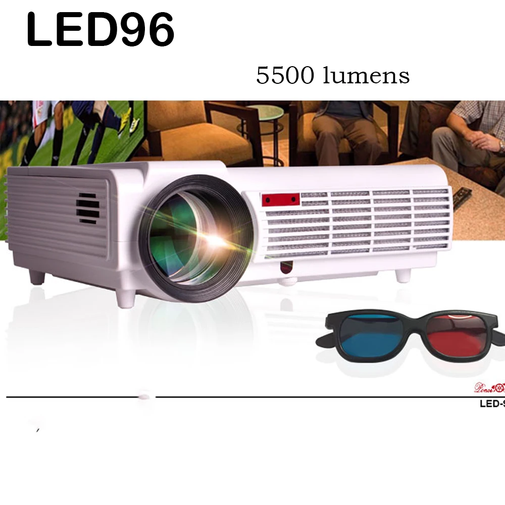 Poner saund led96 5500 люмен видео hdmi usb 1280x800 full hd 1080 P домашний кинотеатр светодиодный