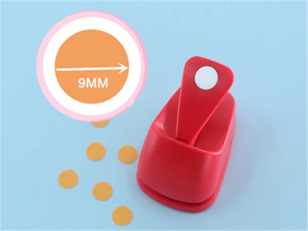 1pc 9mm Круглый бумажный Дырокол из пластика ЭВА, пенная бумага, тиснение, сделай сам, скрапбукинг, подарок ручной работы, вырезанная карта, дырокол - Цвет: 1pc 9mm