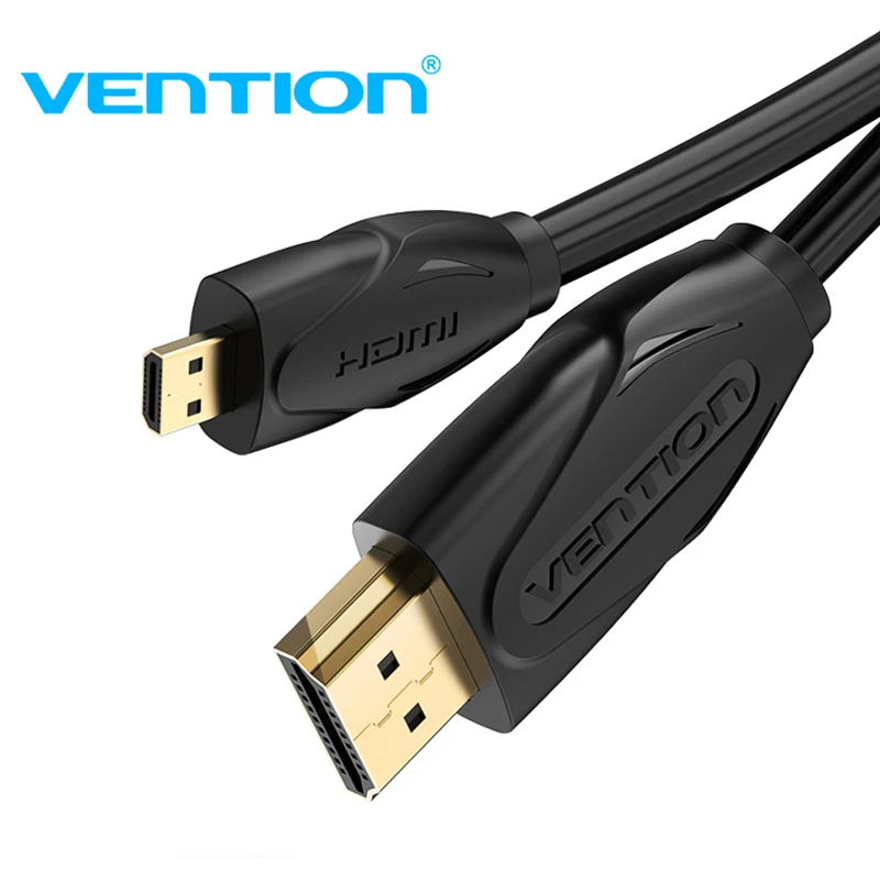

Vention Micro HDMI to HDMI Cable Gold-Plated HDMI 1.4V 3D 1m 1.5m 2m High Premium HDMI Cable Adapter for Tablet HDTV Camera new