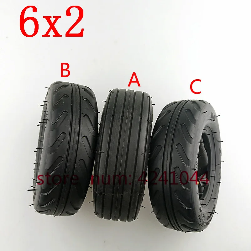 

6" Tire Tyre F0 Pneumatic Trolley Cart 6X2 Solid tire 6x2 Pneumatic tyre Electric Scooter Wheel Chair Truck Use