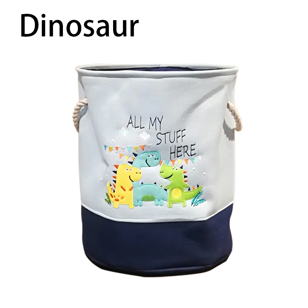 Складная корзина для хранения мультфильм Dinosa детские игрушки корзина для хранения холста грязная одежда Прачечная бочка-контейнер Домашний Органайзер