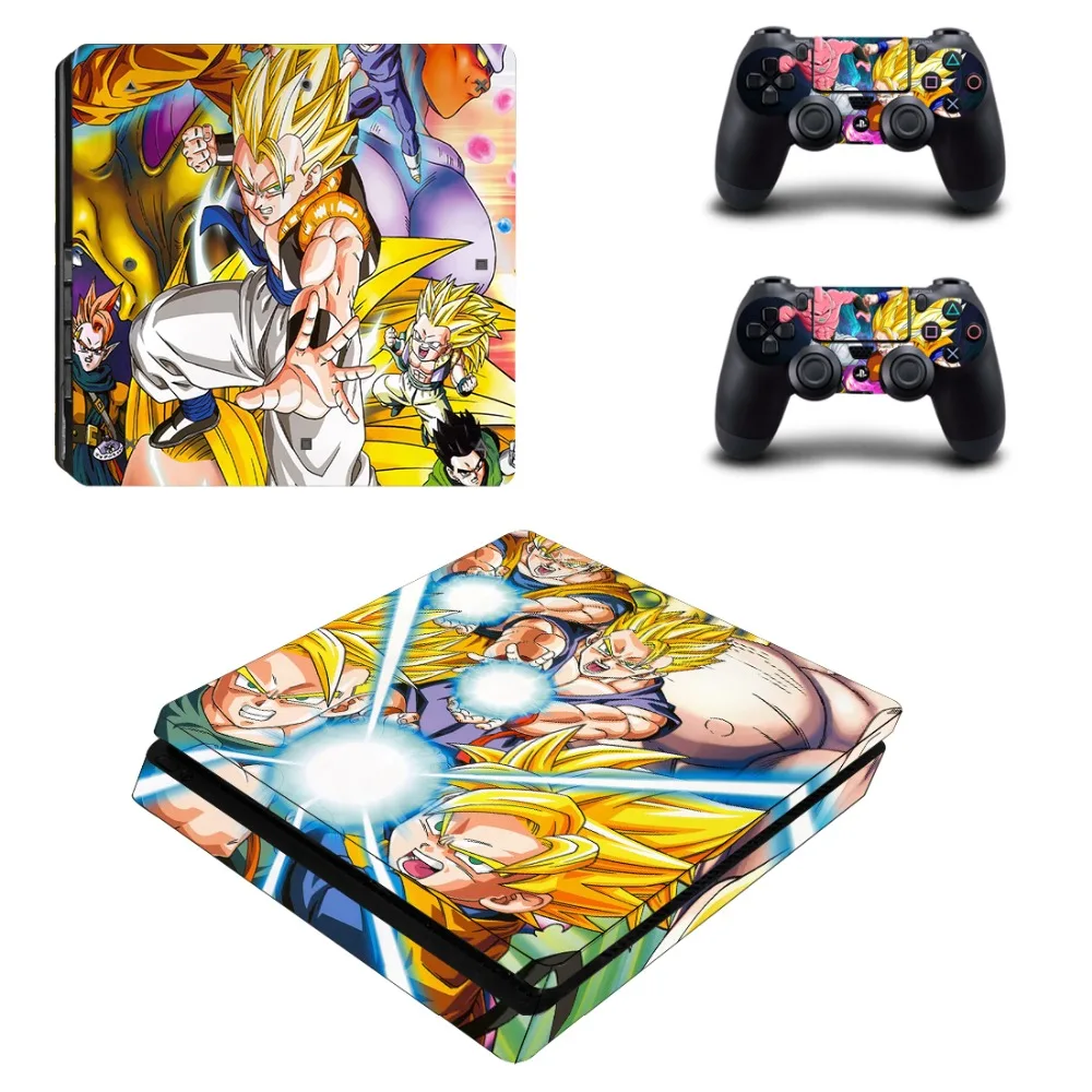 Аниме Dragon Ball Super Z Goku PS4 Slim Skin Наклейка для консоли Sony PlayStation 4 и контроллеров