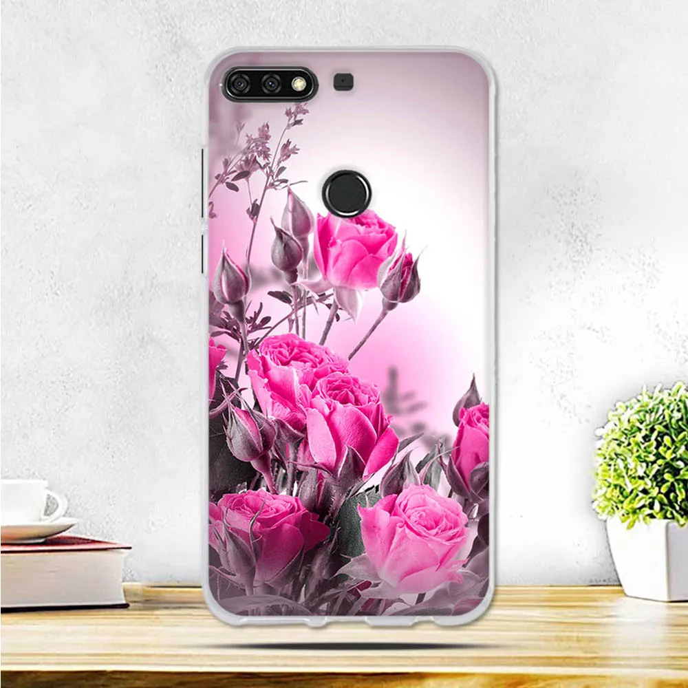 Чехол для Huawei Honor 7C на y7 Pro 2018 мягкая задняя крышка из ТПУ huawei Y7 Prime Nova 2 lite Enjoy8 чехлы
