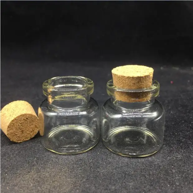 Заводская цена Прозрачные 30*30*17 мм 10 мл милые маленькие стеклянные бутылки с