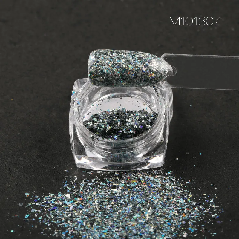 M101307 ROSALIND Блестки для ногтей хромированная пудра для ногтей Тонкий голографический блестящий для ногтей для гель-лака пигмент пыль зеркало для маникюра - Color: M101307