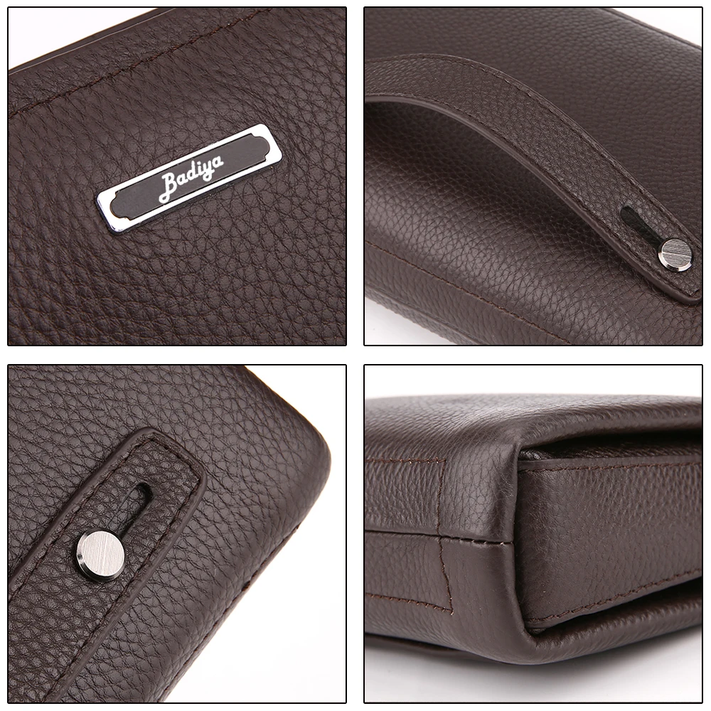 Мужские Клатчи из натуральной кожи нового дизайна защитные сумки с паролем для