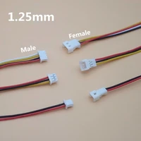 20 setslot connector micro jst 1 25mm 2 pin3 pin4 pin malefemale connector plug with wires cables led strip connectors