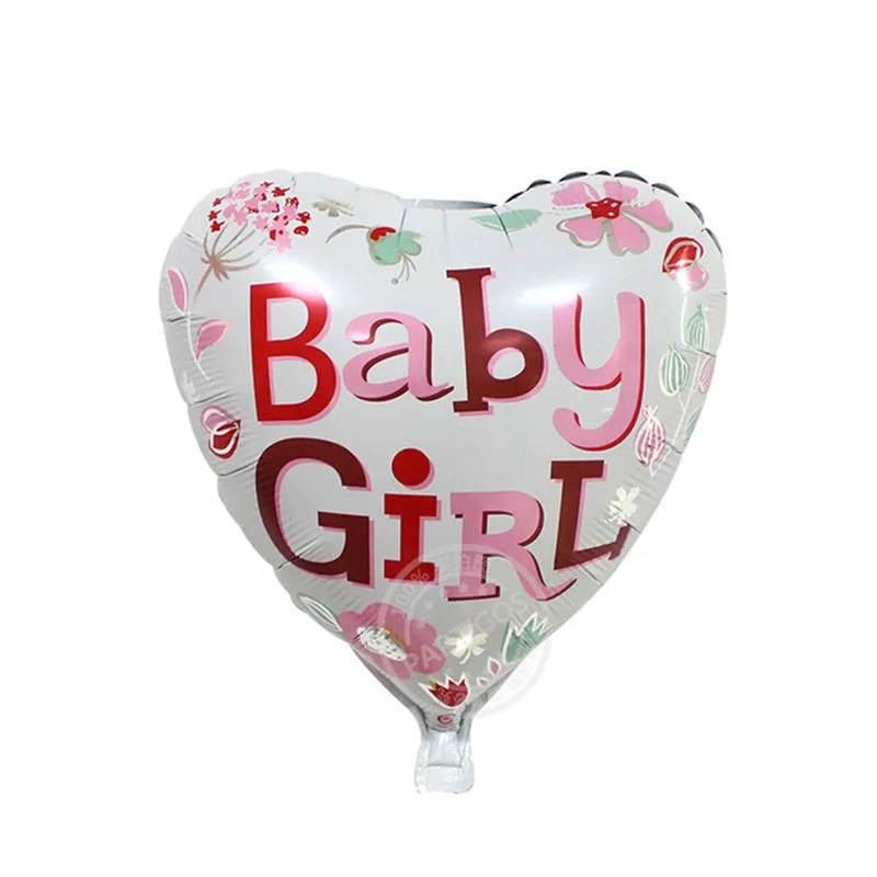 1 шт. ангельские малыши "шары для девочек baby shower Детские коляски воздушный шар из фольги детские игрушки для новорожденных вечерние украшения воздушные шары - Цвет: girl heart