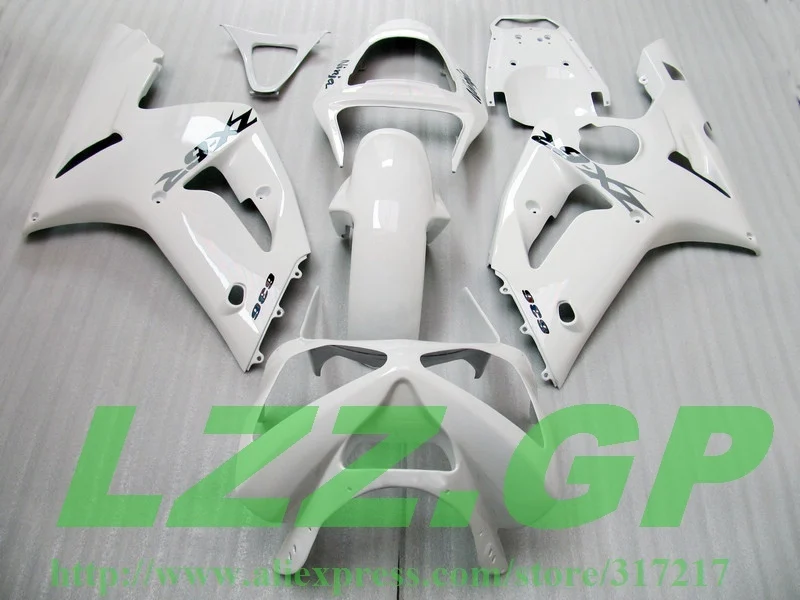 

Glossy white fairing kit FOR KAWASAKI NINJA ZX 6R 636 03 04 ZX-6R 03-04 ZX6R 2003 2004 ZX 6R 03 04 fairings W001 LZZ.GP