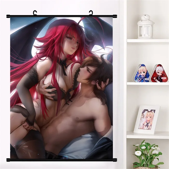 K Аниме старшеклассница DxD Азия Argento Himejima Akeno настенные свитки плакат мультфильм настенные подвесные плакаты коллекция домашнего декора - Цвет: K