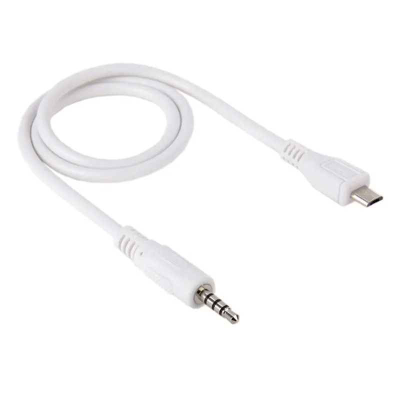 Micro USB штекер стерео 3 5 мм автомобильный AUX Выход 50 см кабель для Samsung Huawei
