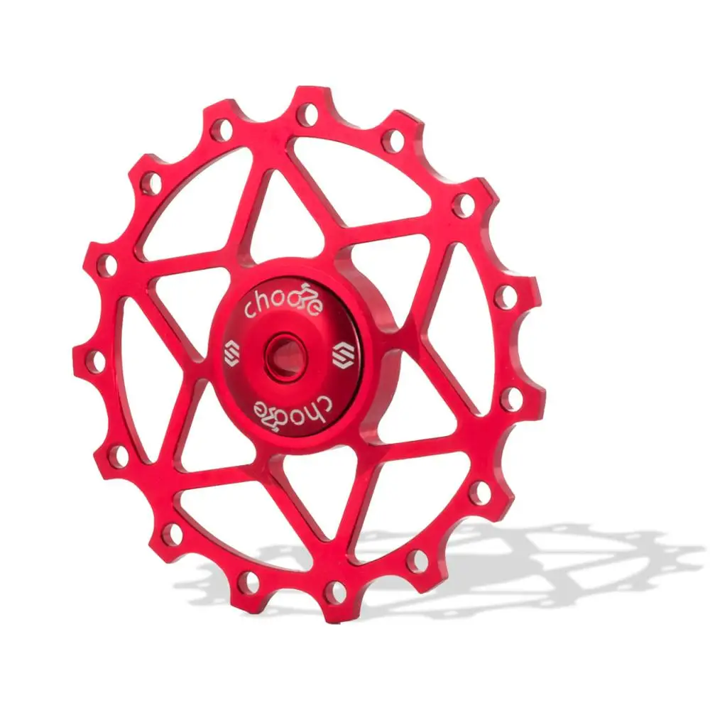 Red 15T Выберите Mtb велосипед задний механизм переключения передач 13 T/15 T Al CNC керамические подшипники направляющие колеса для SHIMANO и SRAM 11 скорость натяжения Pully - Цвет: Red 15T