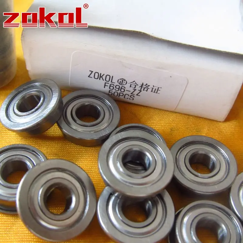 Фланцевый подшипник ZOKOL F696ZZ F696 ZZ с глубоким желобом шариковый 6*15(17)* 5 мм|bearing
