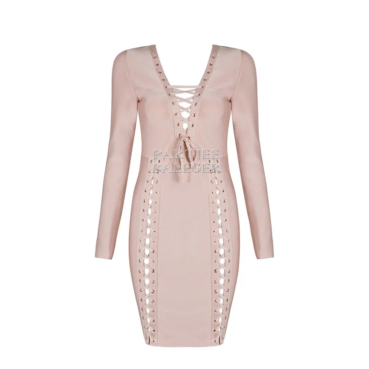 PB 2020 новое летнее шикарное сексуальное платье на шнуровке с перекрещивающимся