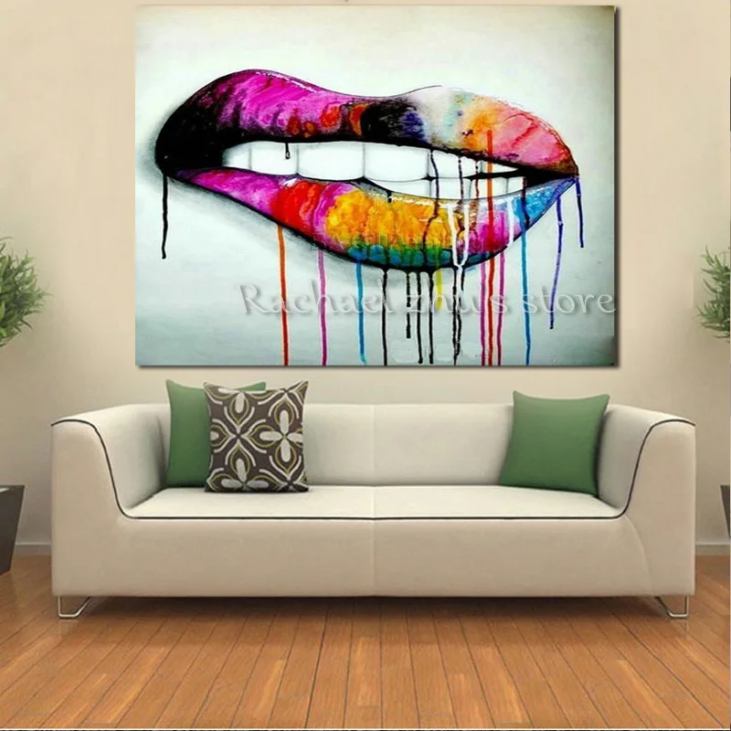 Большая Ручная роспись Современное абстрактное искусство красочная картина