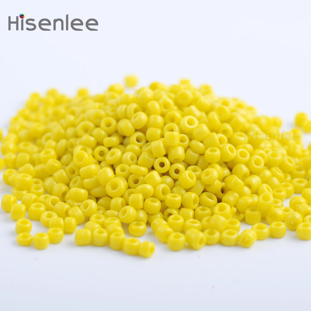 Hisenlee 1500 шт./упак. лимонного цвета 2 мм бусины из чешского стекла для изготовления