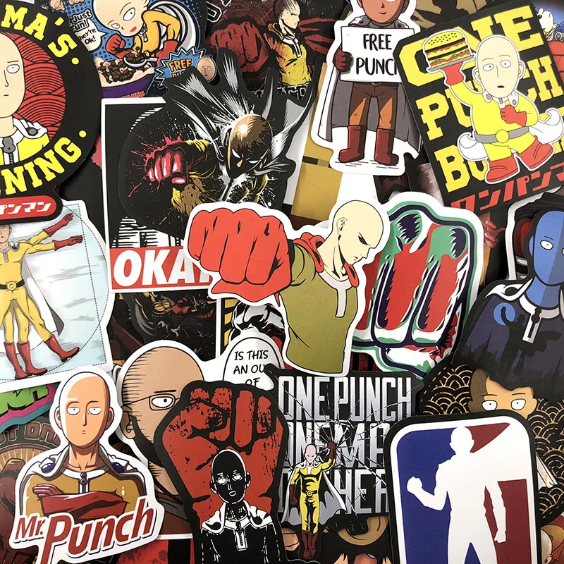70 шт./компл. ONE PUNCH-MAN/граффити Стикеры s для Портативный Тетрадь велосипеда холодильник стиральная машина ПВХ игрушки Стикеры