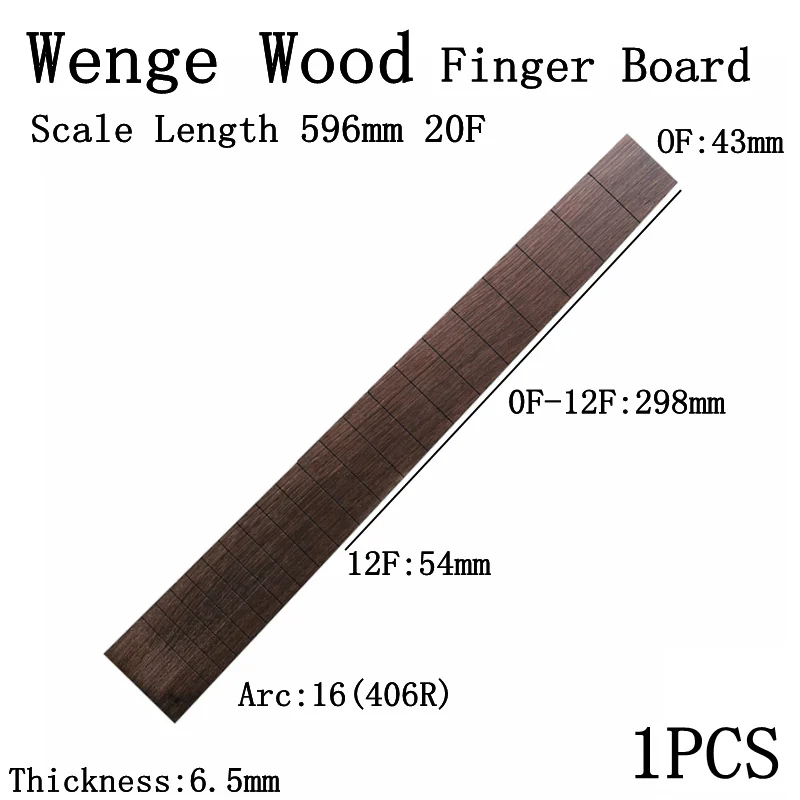 Scale Length596mm20F Африканская Wenge деревянная гитара Гриф материал DIY Гитара Гриф Гитара материал изготовления s Аксессуары 520x70x10 мм - Цвет: Scale Length596mm20F