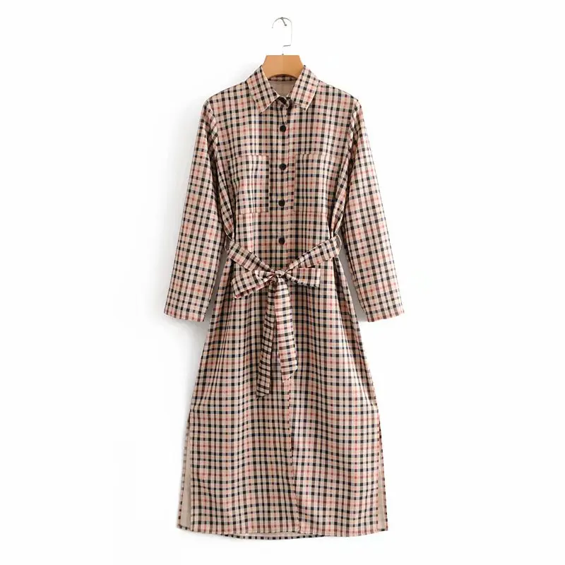 Autumn Blouse Shirts Women Long With Sleeves Turn Down Collar Plaid Vintage Blusas Mujer De Moda 2018 S116 |