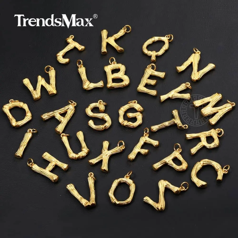 Trendsmax бамбуковое ожерелье с надписью подвеска золотистого цвета мужские и