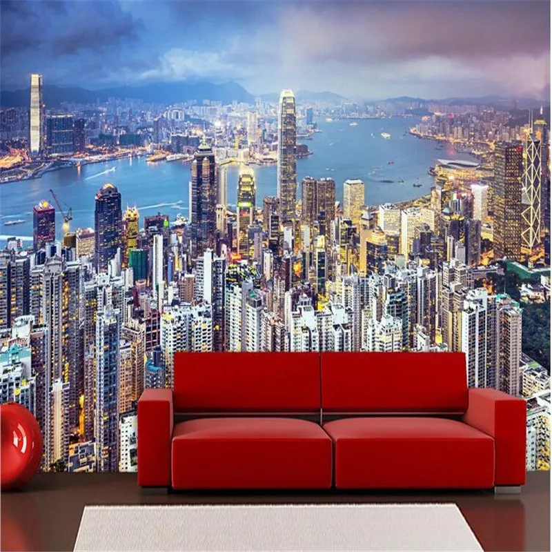 beibehang 3D photo Blue lotus relief companies Lobby Bar Hotel Villa living large wall mural wallpaper Modern painting | Обустройство