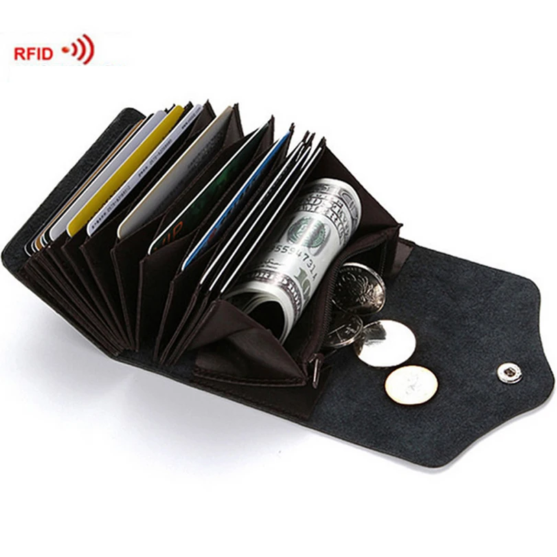 Модный чехол с рчид блокировкой для карт маленький держатель кредитных кошелек