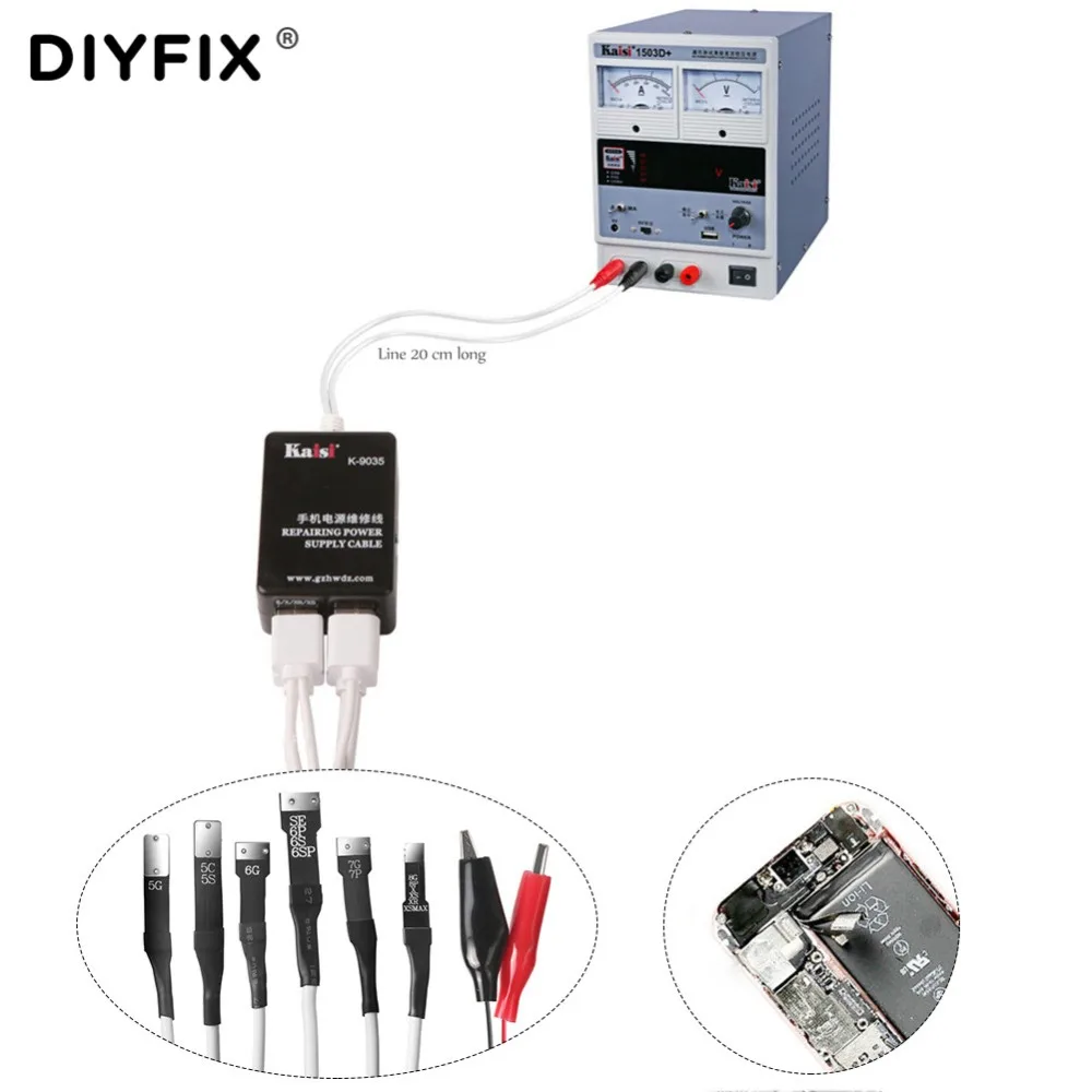 Кабель питания постоянного тока DIYFIX с дисплеем мультиметра для iPhone X XS Max XR 7 7P 8 8P 6