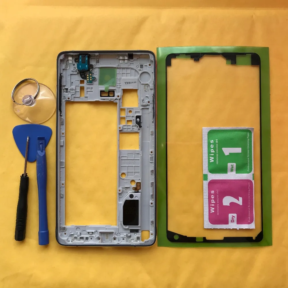 Для Samsung Galaxy Note 4 N910 N910F N910C N910G N910A N910H оригинальная средняя рамка для телефона