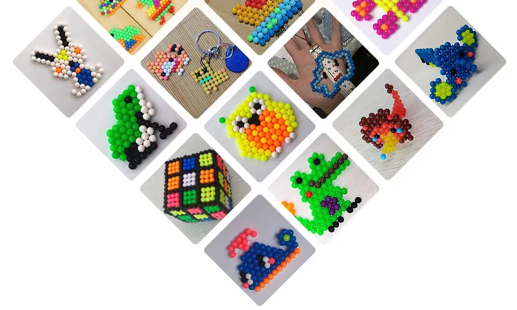 1850 шт. бусины игрушки для детей Perler Pegboard подарок для девочек Diy Набор водяных бусин предохранитель головоломки Beadbond Игрушка Дети Ручная головоломка