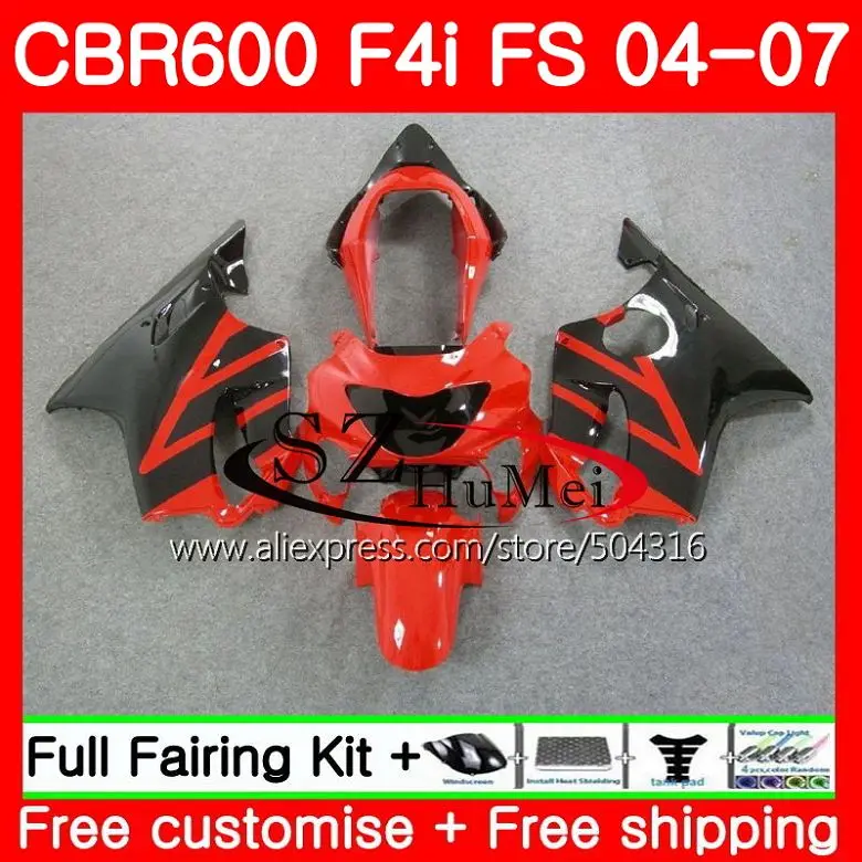 

Корпус для HONDA CBR 600F4i CBR600 FS CBR 600 F4i 04 05 06 07 54SH6 новый красный черный CBR600F4i CBR600 F4i 2004 2005 2006 2007 обтекатель