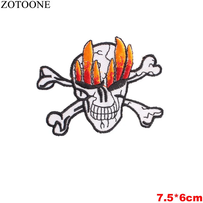 Пиратские нашивки ZOTOONE крутые наклейки с черепом сделай сам термоаппликация для