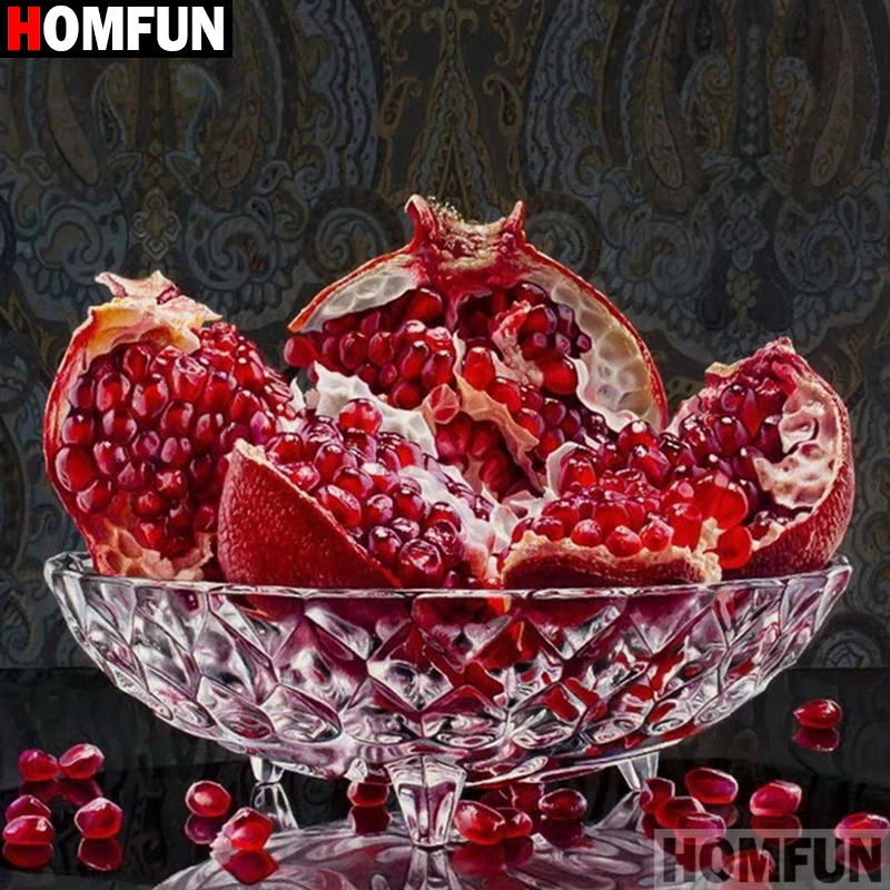 HOMFUN DIY 5D алмазная картина &quotФруктовый Гранат&quot полная Алмазная вышивка продажа