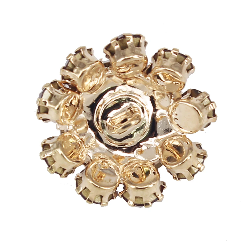 30 шт. хрустальные красные стразы золотистого цвета Грибная Кнопка