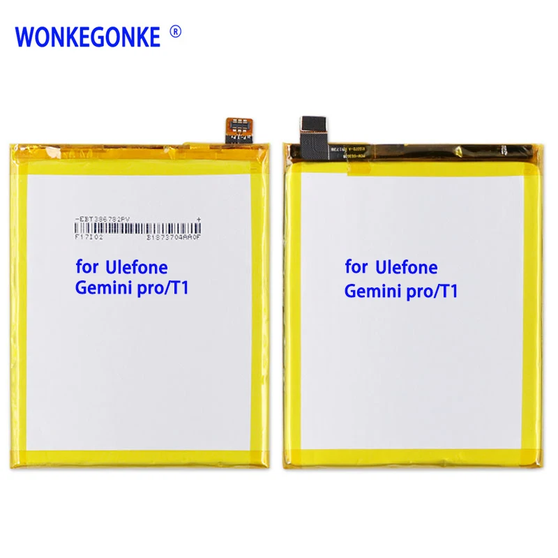 Аккумулятор WONKEGONKE 3680 мАч для Ulefone T1 gemini pro батарея 5 дюйма Helio P25|Аккумуляторы