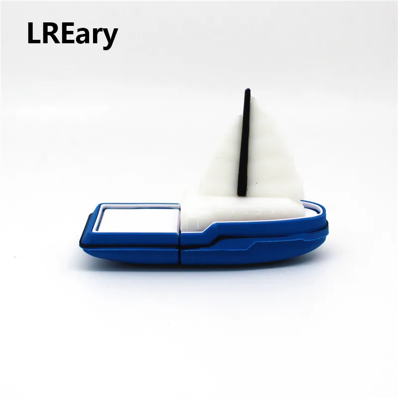 С мультяшным принтом парусная лодка USB флэш накопитель корабль Флеш TF карта с