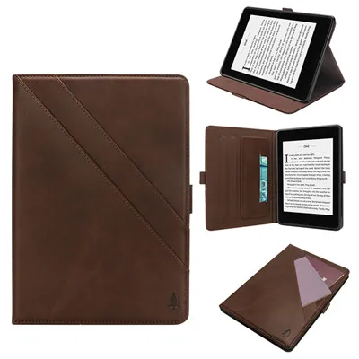 Чехол для планшета ультра тонкий смарт кожаный магнитный для Amazon Kindle Paperwhite 10. поколение высокое качество funda S30 - Цвет: Brown