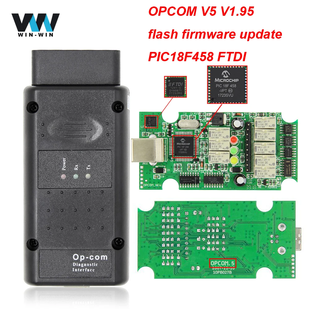 Opcom V5 V1.95 2014V PIC18F458 FTDI для Opel OBD2 сканер flash прошивка обновление op com OBD автомобильный