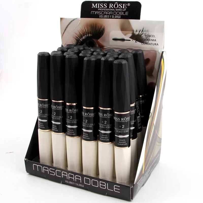 2018 MISS ROSE черные и белые ресницы с двойной головкой быстросохнущая водостойкая 3D
